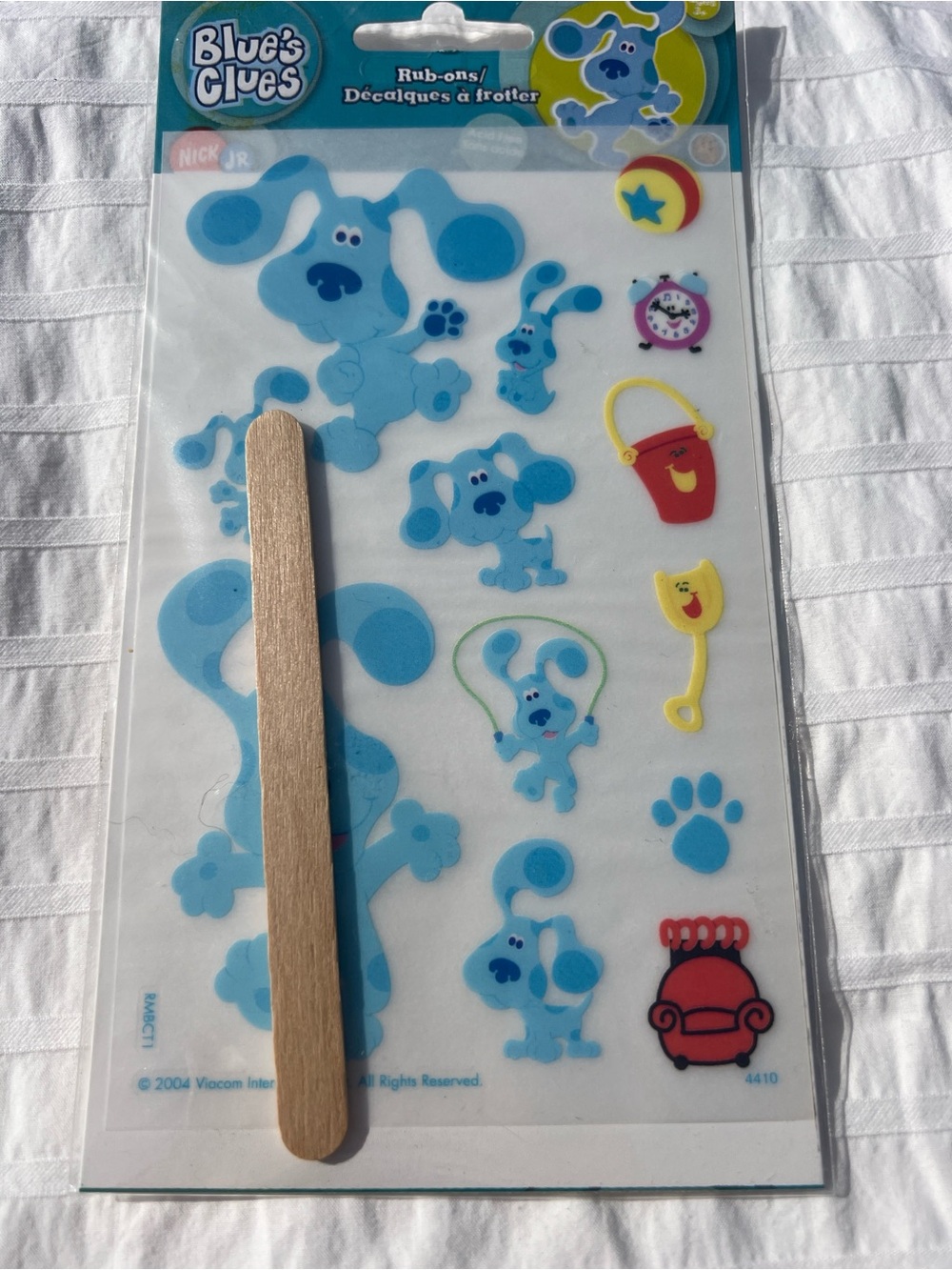 NWT VTG Sandylion Blue's Clues Rub On Transfer Decals
